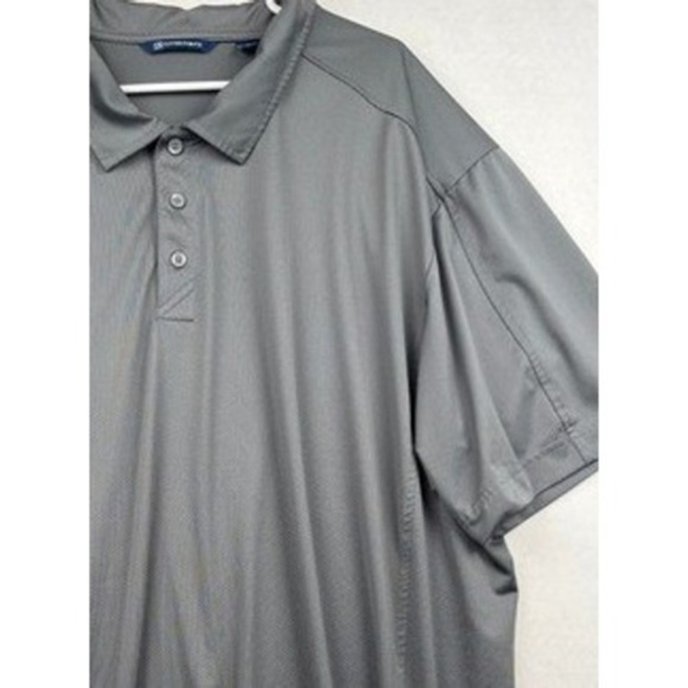 Cutter & Buck Polo Mens Big 4X Gray Performance Golf Moisture Wicking